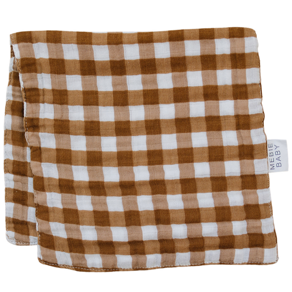 Mebie Baby Gingham Muslin Burp Cloth