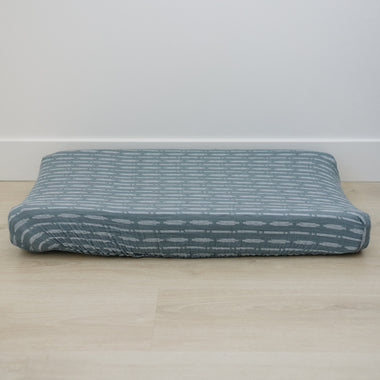 Dusty Blue Horizon Changing Pad Cover