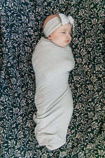 Mebie Baby Stone Stretch Swaddle Hat + Head Wrap 
