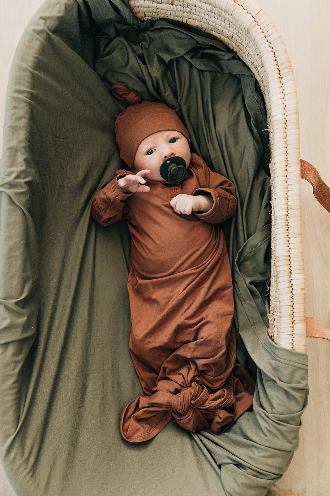 Mebie Baby Rust Knot Gown