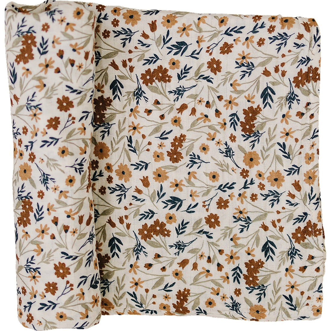 Mebie Baby Harvest Floral Muslin Swaddle Blanket