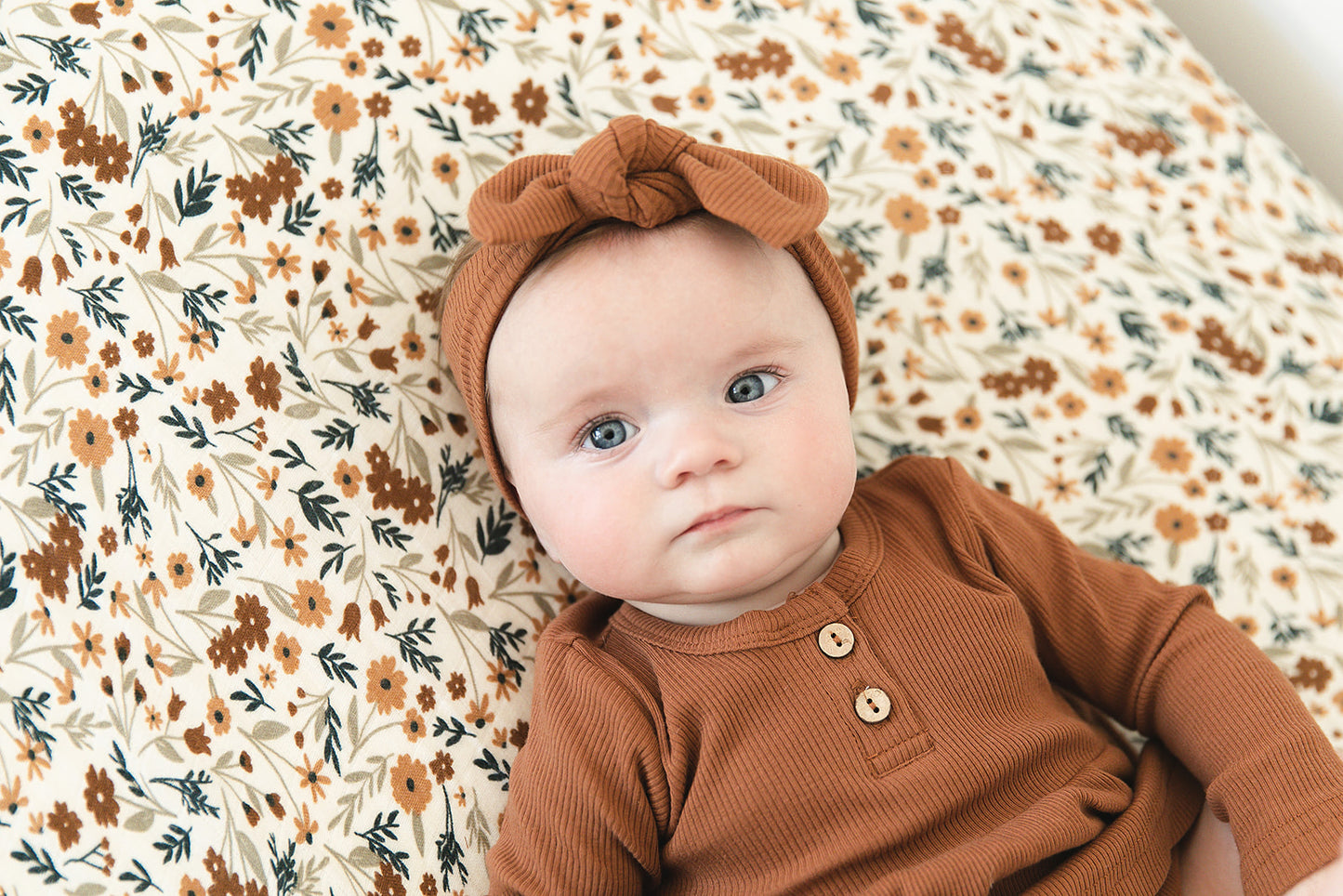 Mustard Organic Cotton Ribbed Head Wrap