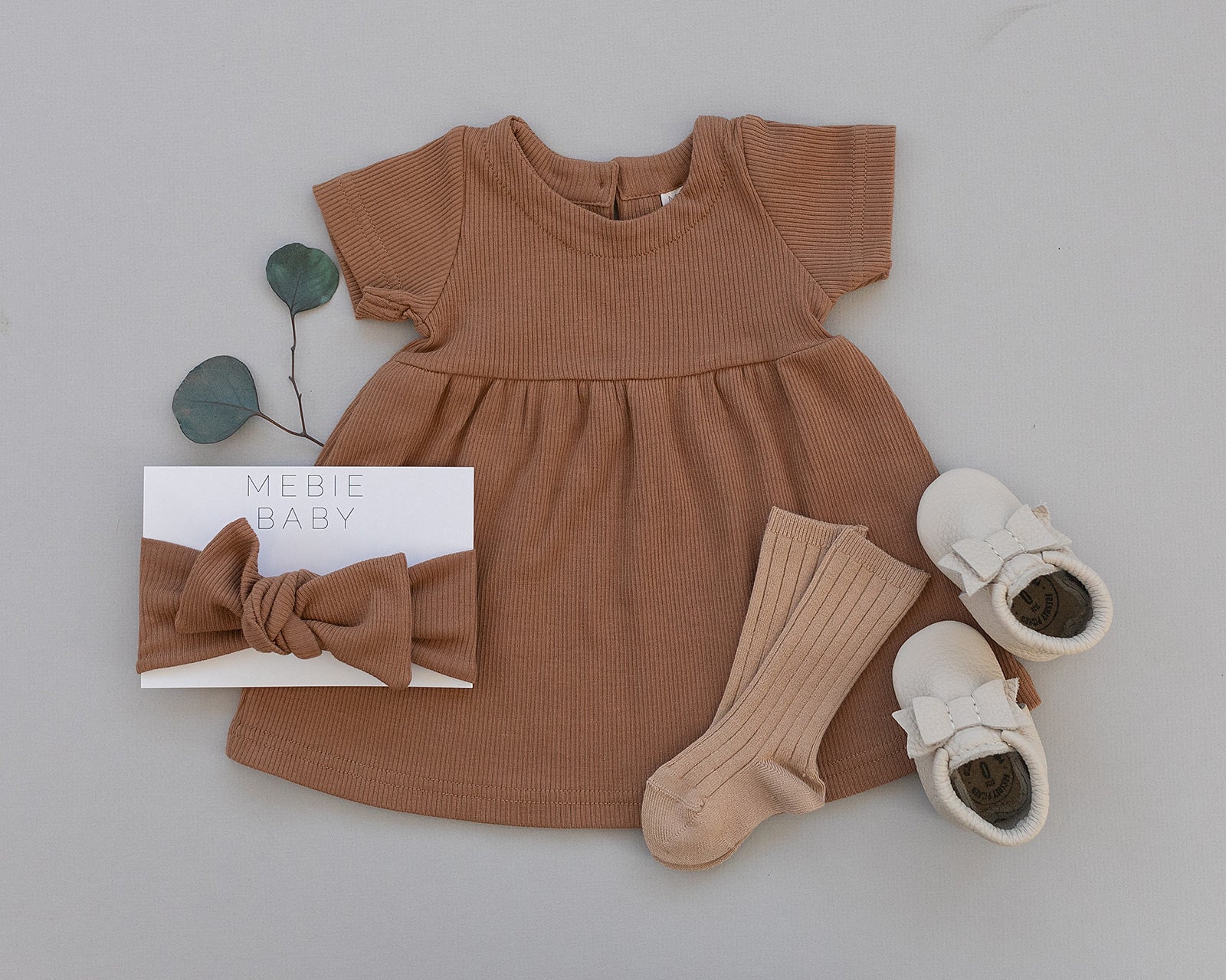 Mebie Baby Organic Cotton Ribbed Mustard Head Wrap