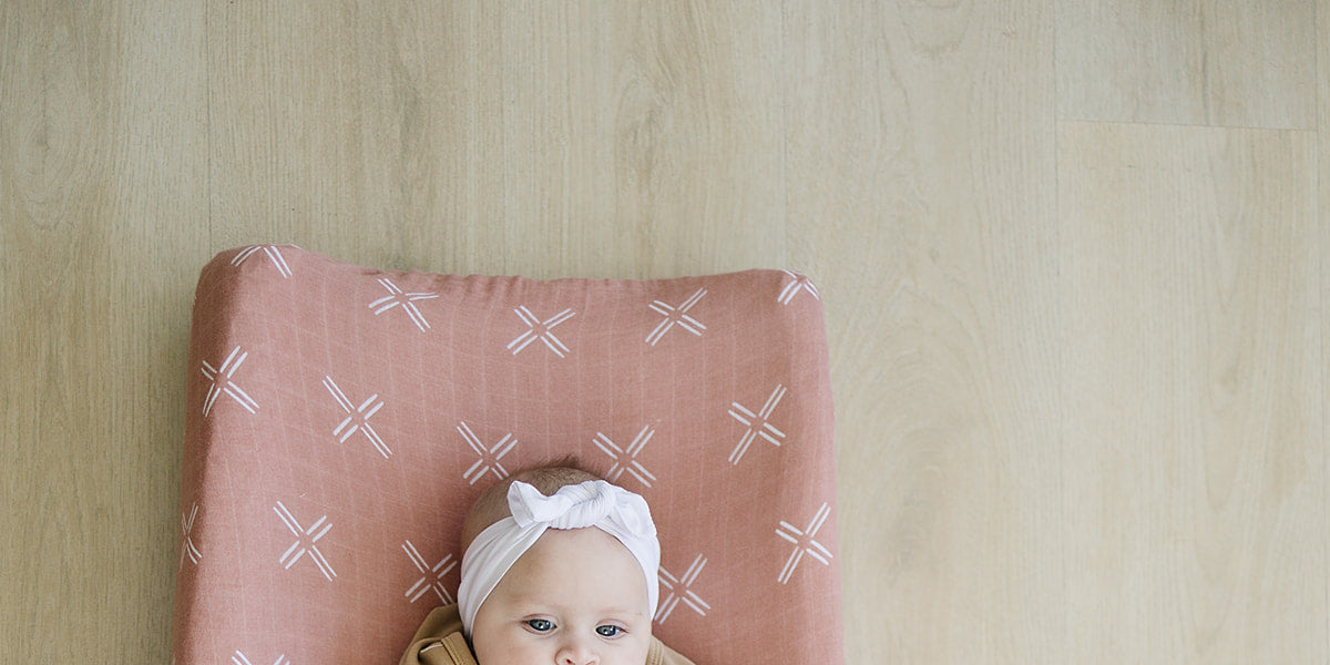 Mebie Baby Just Peachy Changing Pad Cover