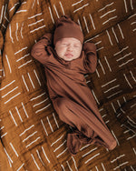 Mebie Baby Mustard Mudcloth Muslin Swaddle. Mebie Baby Gender Neutral Infant Muslin Swaddle its 100% cotton.